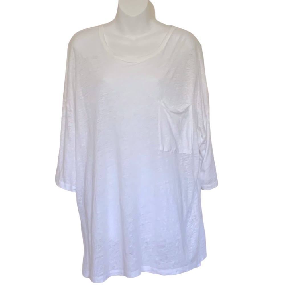 Roots Linen Oversized Tee Tunic Size Medium